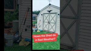 Hows the Shed do in Bad Weather? #shorts #shed #weather